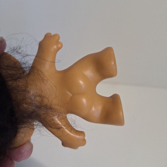 Vintage Troll Uneeda Wishnik Doll Long Black or Dark Brown Hair Amber Eyes 3" - Picture 9 of 9